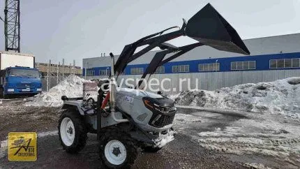 Фронтальный погрузчик для ременного минитрактора